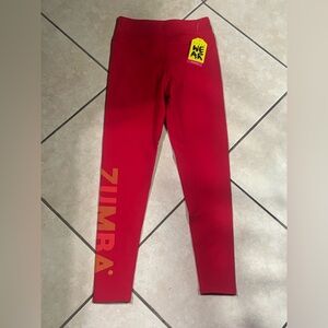 Zumba Fitness Kids Vibrant Red Leggings